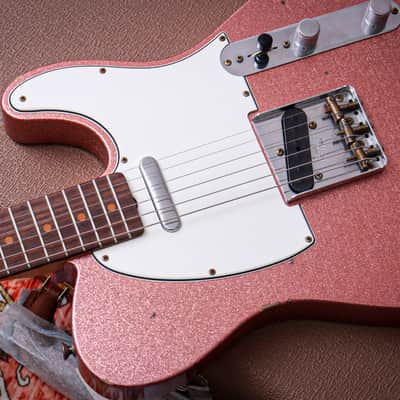 FENDER USA Custom Shop Ltd '61 Reissue Telecaster Relic "Champagne Sparkle + Rosewood" (2022) image 5
