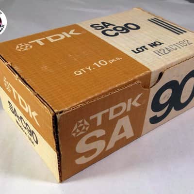 1982 TDK SA-90 Gold / Silver Type II CRO2 High Position Box of 10 Cassette Tapes 90 Mins New Sealed NOS Made in Japan! image 4
