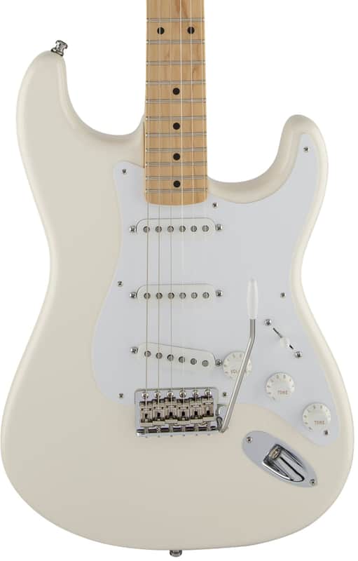 Fender Jimmie Vaughan Tex-Mex Strat MP Olympic Whitew/bag image 1