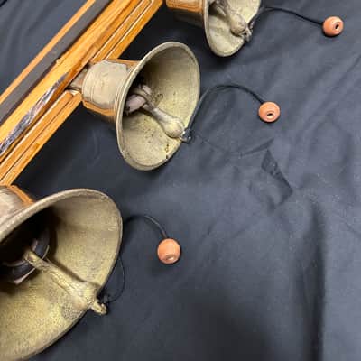 Temple Bell Set, Indian , 4 Bells, Pooja Bells, Puja, Brass Hanging Bells - EXCELLENT #1 image 17