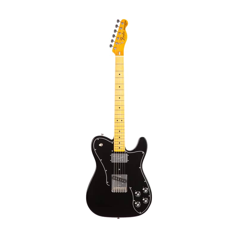 2022 Fender American Vintage II 77 Telecaster Custom Electric Guitar, Maple FB, Black, VS22XXXX