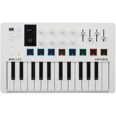 Arturia MiniLab 3 USB Controller (White) image 1