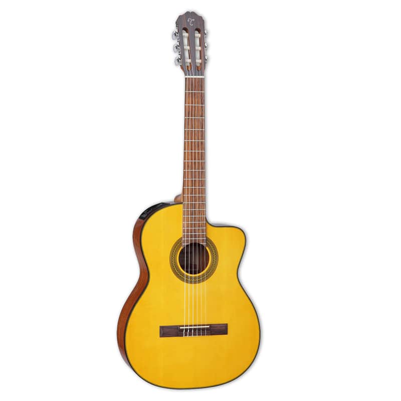 Takamine GC1CE Classical Cutaway Acoustic Electric Guitar, Natural Gloss image 1