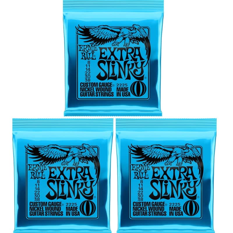 Ernie Ball Extra Slinky Electric Guitar String Bundle 8-38 3 Sets image 1