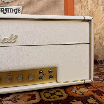Vintage 1967 Marshall Super Bass White Tolex Plexi Guitar Amplifier Head *1960s* image 4