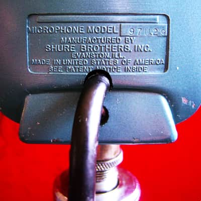 Vintage 1950's General Electric 97U29 / Shure 510 microphone Hi Z 99H86 w period Atlas DS7 desk stand # 2 image 8