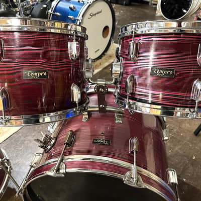 Tempro MIJ 60’s - Purple Strata 5 Pc Drum Set- Very Good Cond image 3