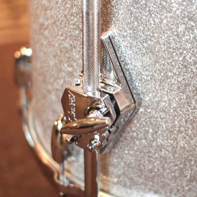 Gretsch USA Custom Silver Sparkle Nitron Drum Set - 14x18,8x12,14x14 - SO#1323839 image 6