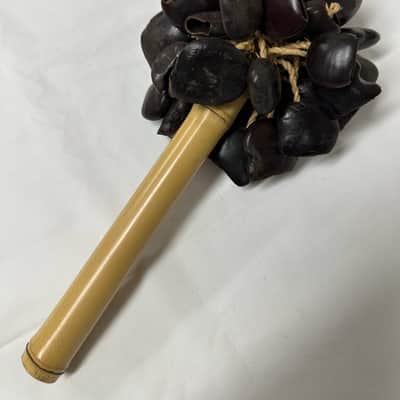 Seed Pod Nut Rattle Shaker, Sound Effect, 12" Bamboo Handle - EXCELLENT image 8
