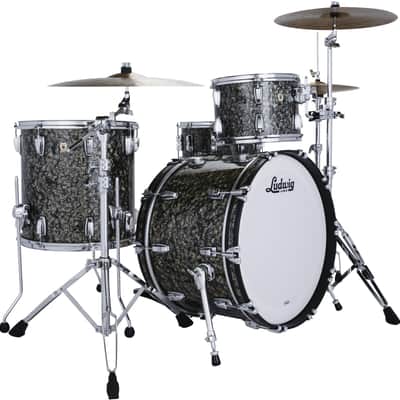 Ludwig Classic Maple Fab 3-piece Shell Pack - Moss Green Pearl image 1