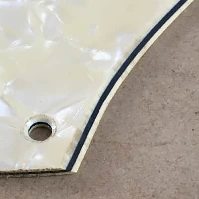 Aged Vintage Reissue USA Relic Pickguard Fender Mustang Guitar Aged Cream Pearl image 4