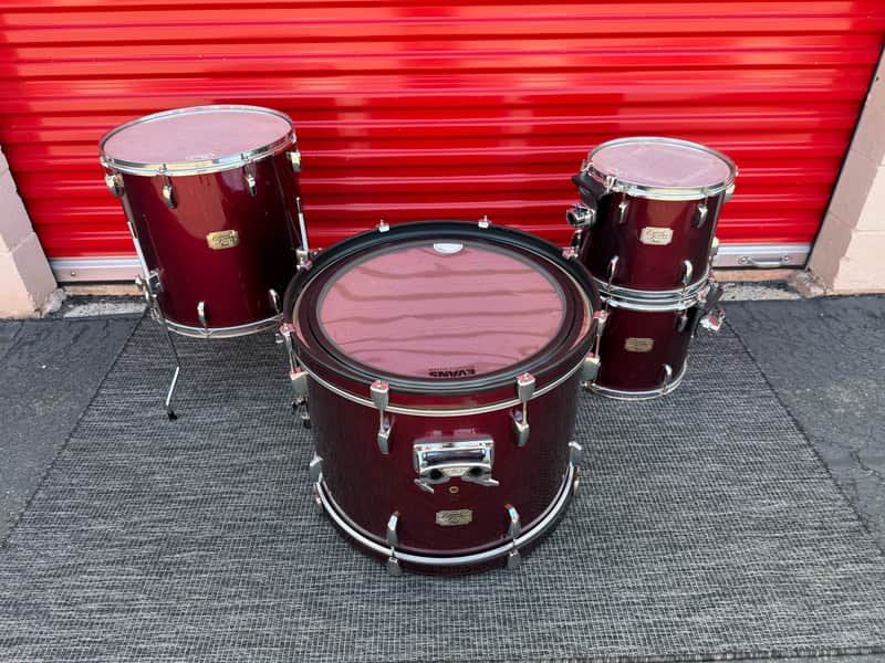 Pearl Export Series 4-Piece Drum Shell Pack Wine Red 22/16/13/12 w/ Upgrades image 1