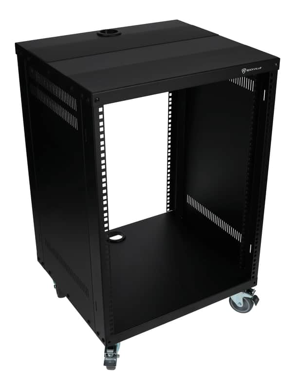 Rockville RR14U 14U Live Sound/Recording Studio Rack Case w/Wheels + Hardware image 1
