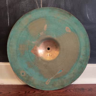 Vintage 1940s A Avedis Zildjian 14" Transition Stamp Cymbal 685g CRACK image 2