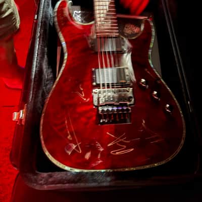 Schecter Hellraiser C-1 FR 2008 originally owned by Lance Dowdle of From Ashes ToNew (FATN) & Emphatic - 2008, Black Cherry image 4