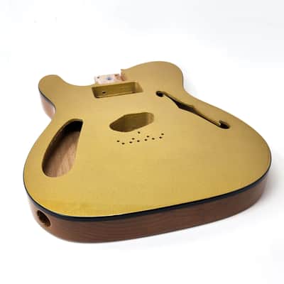 LEFT-HAND 69 T-Style Thinline Top Bound Alder Semi-Hollow H/S Metallic Gold Top image 3