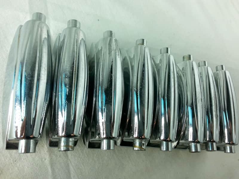 *Gretsch 8x Snare Drum Lugs Round Badge RB Vintage Chrome Circle/Star 50s/60s VG - Fair / 6.95/24.95 image 1
