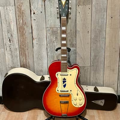 Kay K161 Thin Twin By Roger Fritz-Limited Reissue, Cherry Sunburst, Includes The Deluxe Kay Tuxedo Case & Pro Setup ! image 16