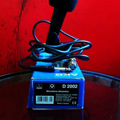 Vintage 1990's AKG D2002 dynamic hyper cardioid microphone Low Z w accessories image 1