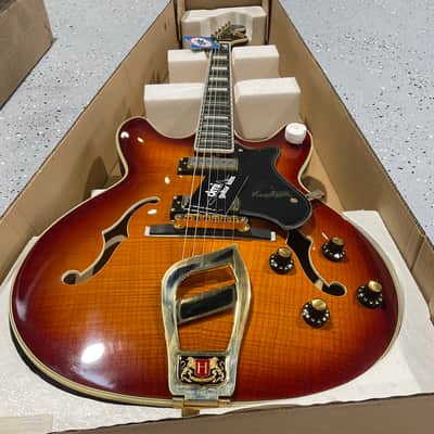Hagstrom '67 Viking II Electric Guitar Vintage Sunburst image 2