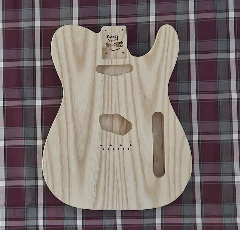 Woodtech Routing - Swamp Ash/Swamp Ash Chambered Telecaster Body - Unfinished image 1