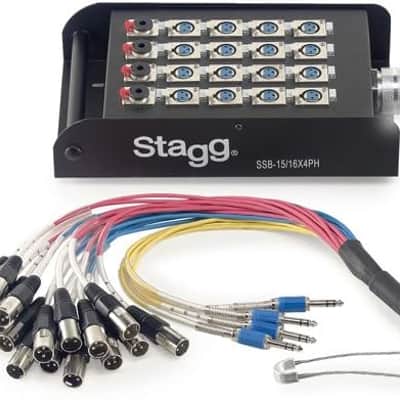 Stagg Stagebox 16 XLR F / 4 Jack M-15M 50' Drop Box Stage Snake Ssb-15/16x4ph image 1