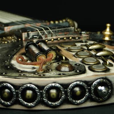 Gibson Les Paul Studio Electric Guitar Steampunk'd by Franco Design Studio image 7