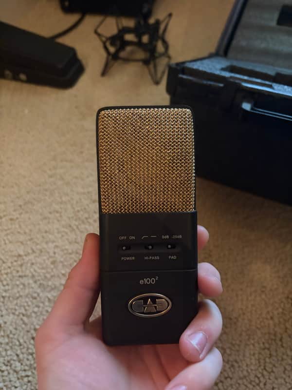 CAD Equitek E100-2 Large Diaphragm Supercardioid Condenser Microphone 2000s - Black and Gold image 1