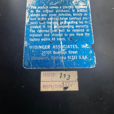 Vintage rare 1970s Foxx Tone Machine guitar pedal blue octave fuzz original Not a Reissue! image 10