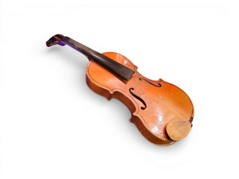 Vintage 1975 Soviet Student Violin 1/8 Moscow Cold War Era with 3 Old Bows & Original Cloth Bag imagen 1