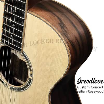(Custom handMade in USA)Breedlove Concert all Solid Adirondack & 500years Brazilian Rosewood with L.R. Baggs pickup guitar Satin image 7
