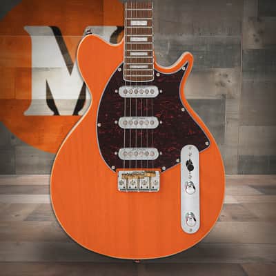 Vintage REVO Series 'Vision' Electric Guitar - Trans Orange (VRV800TO) image 1