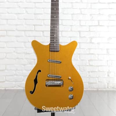 Danelectro Fifty Niner DC Semi-hollowbody Electric Guitar - Gold Top (59RGoldTopd1) image 1