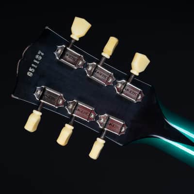 Gibson 1958 Les Paul Standard Murphy Lab Light Aged - Ebony Top / Metallic Sea Green Back! One Off image 5