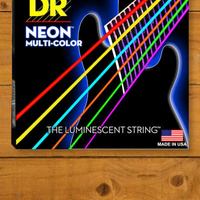 DR Hi-Def Neon Coated Nickel Plated Steel Coloured 6-String Bass Strings - Long Scale 30-125 image 1