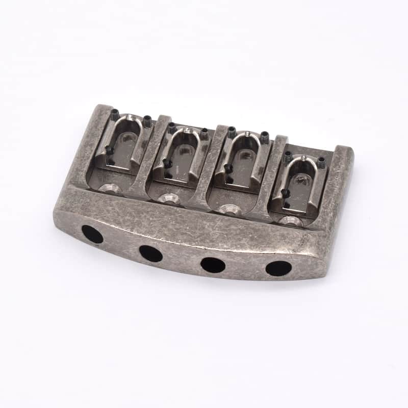 AxLabs Gravity Saddle 4-String Bass Bridge, Antique Silver Bild 1