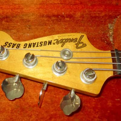 1973 Fender Mustang Bass Competition Red w/ Original Hardshell Case image 11