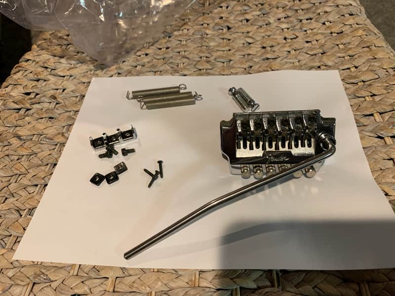 Fender Japan Contemporary Stratocaster Fine Tuning Tremolo Bridge w/ String Lock 80s - Chrome image 1