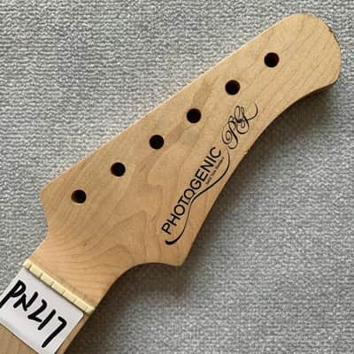 Short Scale Maple Wood Guitar Mini Neck, 21 Frets Fingerboard image 9