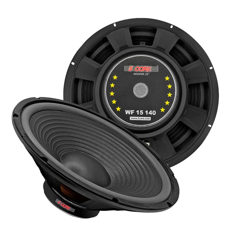 5 Core 15 Inch Car Woofer Audio 450W 4Ohm Deep Bass Replacement Subwoofer Component Loud Speaker image 1