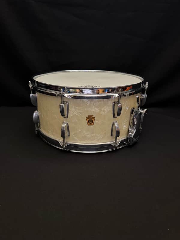 WFL Ludwig New Classic Ray McKinley 14" x 6,5" snare drum 1950's - White Marine Pearl image 1