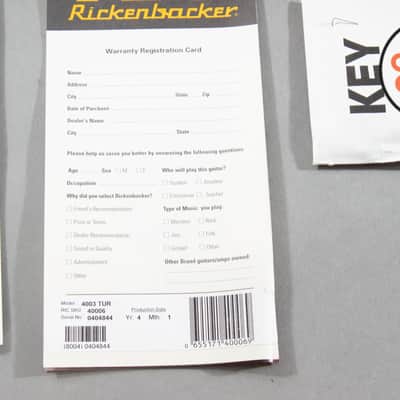 2004 Rickenbacker 4003 Turquoise Rare Color OHSC Paperwork All Original image 11