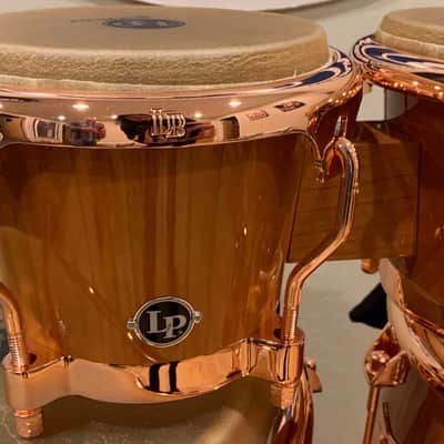 ~LIMITED EDITION~ LP Latin Percussion LP201AX-2CB Pure Cherrywood Top-Tuning Bongo Set with Bronze Hardware image 2
