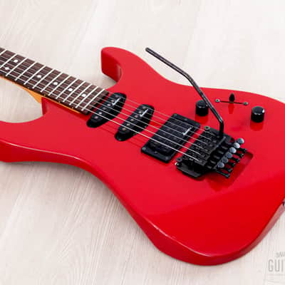 1990 Charvel by Jackson DK-065-SSH Vintage Superstrat Red w/ Floyd Rose, Model 3 Japan image 10
