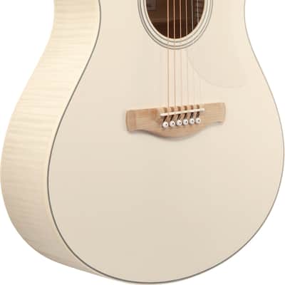 Ibanez Advanced Acoustic AAM370E Guitar Open Pore Antique White image 2