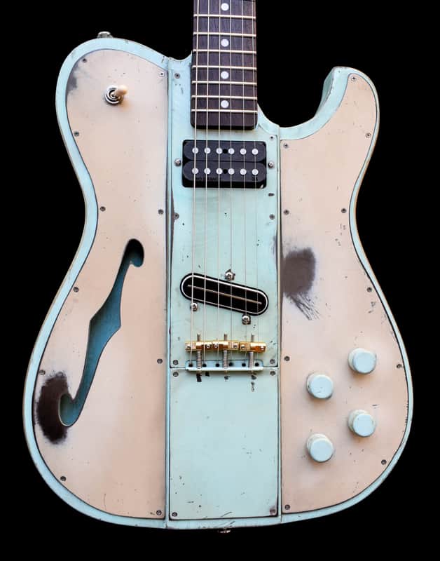 Dax&Co. Ironhorse Deluxe 2022 Aqua/Cream Guitar W/ Hardshell Case & COA! image 1