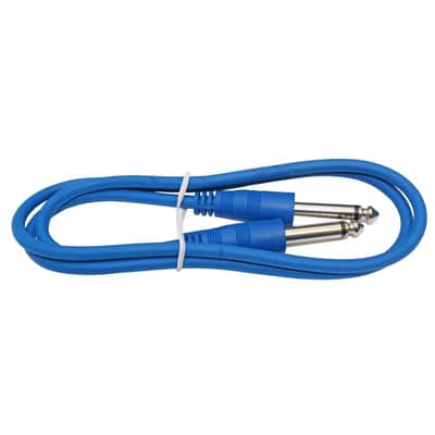 6 Ft Foot Blue 1/4 Mono Ts Guitar To Effect Fx Pedal Instrument Patch Cable Cord - Blue image 2