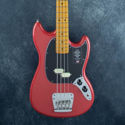 Fender American Pro Classic Mustang Bass Maple Faded Dakota Red US25090797 image 3