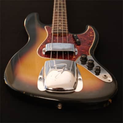 1966 Fender Jazz Bass Sunburst | Vintage Fender Bass image 11