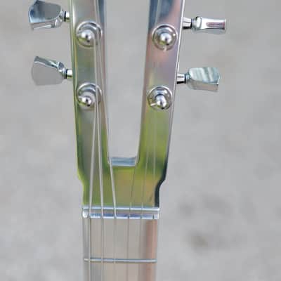 Electrical Guitar Company DS Ghost with Humbuckers NOS 2020s Polished aluminum neck and polished acrylic body image 3